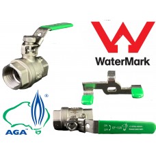 Stainless Steel Two Piece Ball Valve Tapered AGA/WM